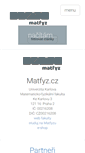 Mobile Screenshot of matfyz.cz