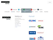 Tablet Screenshot of matfyz.cz